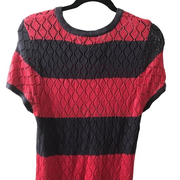 Neiman Marcus Striped Knit Dress Sz L - Picture 4 of 6